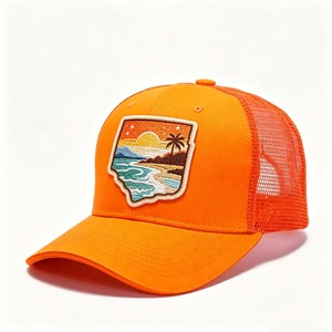 หมวกแก๊ปทรงทรัคเกอร์แบบ Snapback ปักลาย 3 มิติ พิมพ์ลายแบบ Sublimation ขอบแบน 5 ชิ้น ทำจากผ้าตาข่ายคุณภาพสูง แบบสั่งทำได้ - Product Image 3