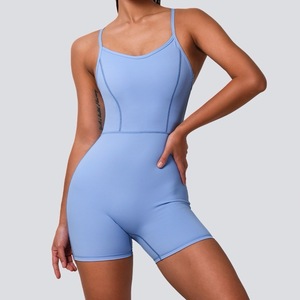 Meilleure vente <span class=keywords><strong>squelette</strong></span> Nylon vide danse Fitness nu Yoga vêtements femmes une pièce hanche levage sport Yog - Product Image 4