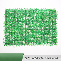 Mur végétal décoratif en plastique, style simple, imitation eucalyptus, gazon vert, fond de mur, encodage de la pelouse, vente en gros