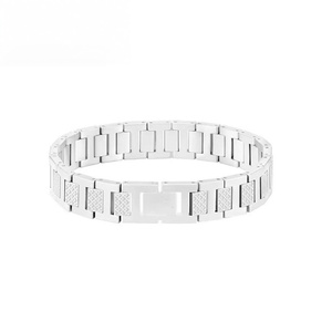 Hoogwaardige klassieke roestvrijstalen armbanden met krokodillenmotief voor heren - Product Image 2