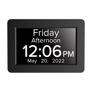 Horloge de bureau numérique avec affichage LCD de l'heure, du jour et de la date, fonction répétition, alarme et calendrier vocal <span class=keywords><strong>pour</strong></span> les personnes atteintes de la démence ou de la maladie d'<span class=keywords><strong>Alzheimer</strong></span> - Product Image 1