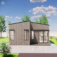 Maison conteneur modulaire meuble de 45 m², 1 lit, petite maison avec toit en pente, clé à clé en bois, maison en espagne