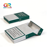 Boîte à cigarettes rigide haut de gamme, personnalisable en taille et couleur, impression brillante, laminage écologique, imperméable, portable, fermeture magnétique
