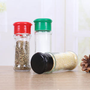 Venta al por mayor 100mL Herb & Spice Tools Botella de pimentero de vidrio vacía con tapón de rosca de plástico Rojo Negro verde - Product Image 4