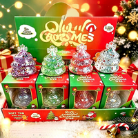 Jouets à presser Maltose Cerf Mignon pour Fête de Noël, 8,5 cm, avec perles scintillantes, gelée extensible et texture tactile, cadeau fantaisie