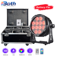 Projecteur LED d'extérieur IP65 à piles 12x18W RGBWA UV sans fil DMX, éclairage d'ambiance 20000mAh 6/10 canaux en acier inoxydable pour fêtes