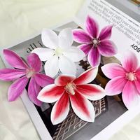 Aksesori rambut magnolia cantik ala Korea, bunga kain buatan tangan yang realistis, suvenir pernikahan DIY