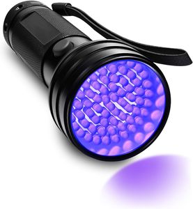 Lampe <span class=keywords><strong>de</strong></span> poche UV lumière noire, 51 LED 395 nM détecteur <span class=keywords><strong>de</strong></span> lumière noire ultraviolette <span class=keywords><strong>pour</strong></span> urine <span class=keywords><strong>de</strong></span> chien, taches d'animaux et punaises <span class=keywords><strong>de</strong></span> <span class=keywords><strong>lit</strong></span> - Product Image 1