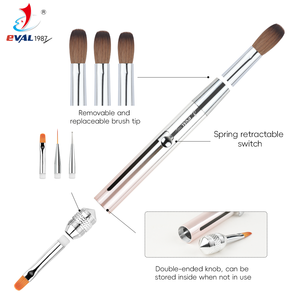 Yüksek Kalite %100 Kolinsky Akrilik Fırça Sıcak Akrilik Tırnak Sanatı Fırçası Kıvrımlı Yuvarlak Akrilik Kolinsky Tırnak Fırçası - Product Image 5