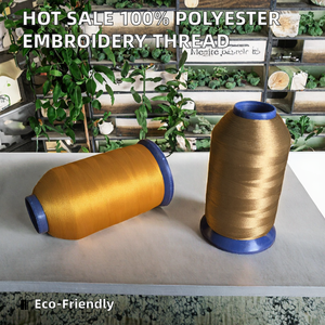 Filo da ricamo in poliestere a grado Oeko-Tex Standard 100 120D sei Twills tessitura 100 filato in poliestere 500 filo colorato - Product Image 2