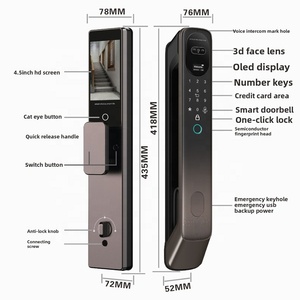 Serratura Elettronica Vertexis di Alta Qualità in Lega di Alluminio, Modello H7 con Riconoscimento Facciale 3D HD e <span class=keywords><strong>Campanello</strong></span> Integrato Automatico - Product Image 5