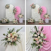 Toile de fond florale artificielle élégante et moderne DKB pour décoration de mariage minimaliste et design d'événements stylés