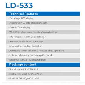 SCIAN LD-533 Rumah Sakit menggunakan BT opsional pengukur tekanan darah pintar <span class=keywords><strong>Citizen</strong></span> Digital <span class=keywords><strong>Monitor</strong></span> tekanan darah produsen - Product Image 3