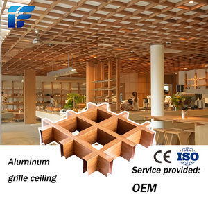 Griglia Quadrata in Alluminio di Alta Qualità per Controsoffitto a Prezzo di Fabbrica per Centri Commerciali e Hotel - Product Image 1