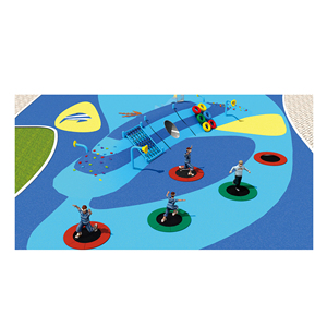 Zone de <span class=keywords><strong>trampoline</strong></span> extérieur avec trampolines enterrés sans équipement électrique - Product Image 6