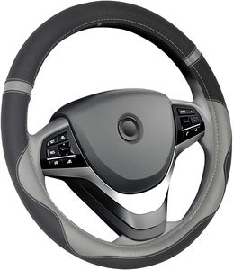 Fundas para <span class=keywords><strong>volante</strong></span> de cuero PU de PVC para coche, accesorios para coche, cubiertas para ruedas - Product Image 2