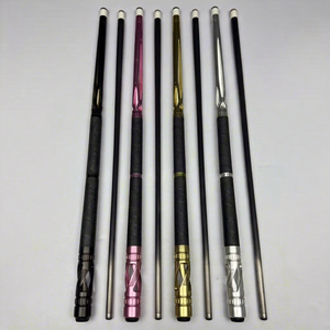YFEN High Quality Aluminum Alloy Carbon Fiber Pool Cue Stick 12.5mm Tip Low Deflection Stainless Steel Joint 1/2 Split - Product Image 1
