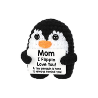 Peluche Panda au Crochet Faite Main en Gros, Rembourrée en Coton PP, Poupée en Peluche Tricotée, Décoration Créative pour la Maison, Cadeau Animalier