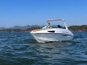 Mini yacht de pêche en fibre de verre de 23 pieds, bateau à moteur, cabine, coque en V, 7,2 m, toit bimini - Product Image 4