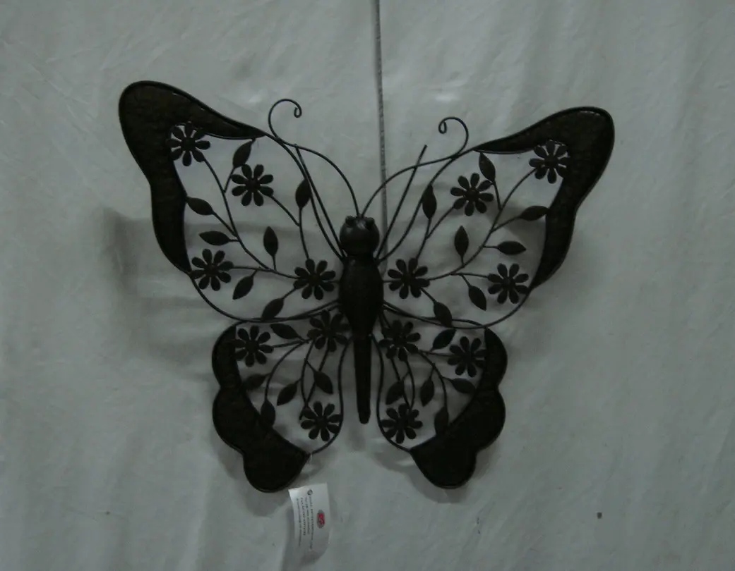 China Wholesale Hangings Metal Iron Decoration Butterfly Wall Decor
