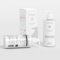 Nouvelle conception de flacon de gel douche/shampooing en plastique de luxe vide de 500 ml/750 ml avec pompe, finition métallique