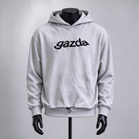 Sweat à capuche personnalisé en molleton côtelé avec impression numérique, coupe ample, grande taille, noir, thermique, double capuche