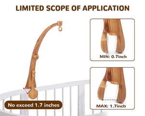 Soporte Móvil para Cuna, Brazo de Madera para Móvil de Cuna, Soporte Neutral para Colgar en la Cuna - Product Image 6
