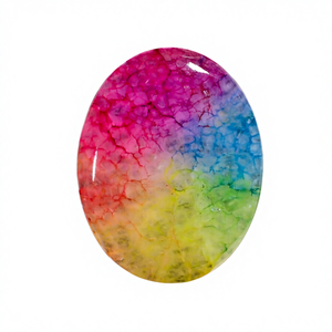 Pierre précieuse cabochon en quartz solaire arc-en-ciel naturel changeant de couleur, offerte au prix par carat, idéale pour la fabrication de bijoux professionnels - Product Image 2