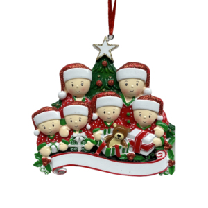 Ornement de Noël en résine personnalisé et exquis, thème Famille et Animaux - Décoration pour les fêtes - Product Image 6