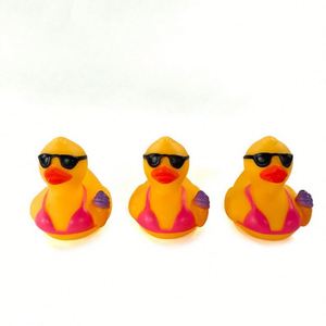 Summer Limited PVC Hollow Floating Multifunctional Toy for Children's <b>Bathing</b> Swimming Ring Rubber Duck Mermaid Pattern Ages 4-6 - Product Image 5