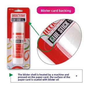 Carte suspendue personnalisée en papier couché laminé filmé, avec insert blister, trou pour suspension, forme tête pliée, épaissie, petite taille - Product Image 4