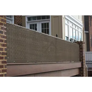 10'x20' 180gsm Sunblock With Grommets 5%UV Green Reinforced Binding privacy screen for Garden and Balcony