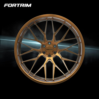FORTRIM Roues de camion personnalisées 22x10 24x10 24x12 24x14 26x12 26x14 26x16 28x16 Concave profond poli Forgé Grandes roues de camion pour camion tout-terrain