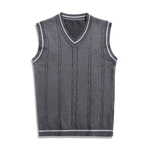 OEM ODM High Quality <strong>Men</strong> <strong>Knitted</strong> Vest V Neck Sleeveless Sweater Custom Knitwear Pullover <strong>Men</strong> Vest <strong>Waistcoat</strong> - Product Image 6