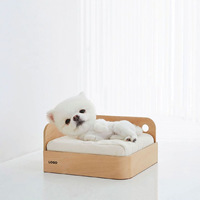 Cama de felpa cálida para mascotas, sofá de madera elevado para gatos, perrera, suministros ecológicos, baratos, para Otoño e Invierno