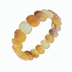 กำไลข้อมือควอตซ์สีเหลืองธรรมชาติ กำไลคริสตัลบำบัดสำหรับบรรเทาความวิตกกังวล สงบอารมณ์ และปลอบประโลมจิตใจ - Product Image 6