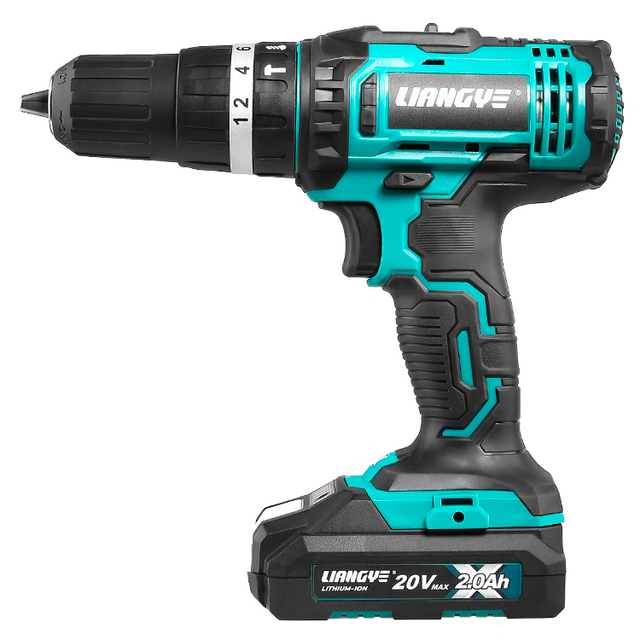 Factory Variable Speed Cordless Impact Drill with 2.0AH Battery OEM for Screwing Applications