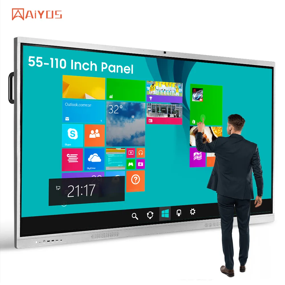 Schools Supply All in One 55" 65" 75" 85" 98" 110" 4K Touch Screen Interactive Smart White board