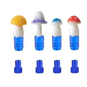Lot <span class=keywords><strong>de</strong></span> 4 capuchons <span class=keywords><strong>de</strong></span> valve mignons en forme <span class=keywords><strong>de</strong></span> champignon, universels pour voitures, motos, vélos, compatibles avec <span class=keywords><strong>les</strong></span> <span class=keywords><strong>valves</strong></span> Presta et Schrader - Product Image 2