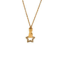 Bijoux de mode pour femmes, collier avec pendentif en forme de cœur en acier inoxydable imperméable, chaîne en bambou plaquée or 18 carats, accessoires tendance pour femmes