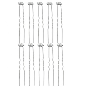 10pcs Set Rhinestone Metal U Shape Fork Hairpins <strong>Bridesmaid</strong> Wedding Pearl <strong>Hair</strong> Pins <strong>Hair</strong> Clip <strong>Hair</strong> Accessories <strong>Pieces</strong> for Brides - Product Image 2