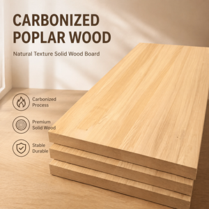 Tablas de <span class=keywords><strong>Madera</strong></span> de Álamo Carbonizado de Tamaño Personalizado al por Mayor, Ecológicas, para Fabricación de Muebles de Interior - Product Image 1