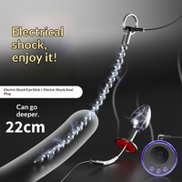 Ensemble de sondes urétrales électriques extra longues, plug anal, perles flexibles en acier inoxydable, jouets sexuels E-Stim pour pénis, fesses, CBT pour hommes