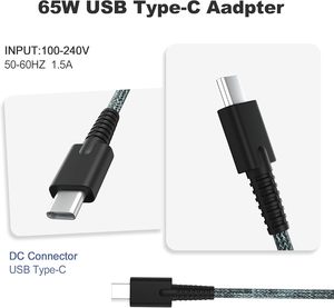 Solice 65W <span class=keywords><strong>USB</strong></span> Type-C phổ máy tính xách tay adapter với ABS chất liệu cho X2/X360/13/14/17/G3-G7/14u/14-16 QC3.0 OTP bảo vệ - Product Image 2