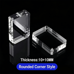 Marco de Fotos de Doble Cara con Logotipo Personalizado, Soporte de Exhibición de Escritorio, Marco Magnético de Acrílico Transparente para Fotos, Regalos de Recuerdo - Product Image 1