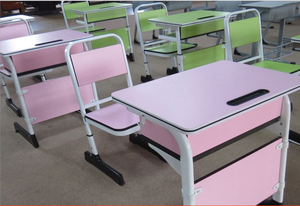 Mobilier de classe table enfant colorée réglable en hauteur ensemble bureau et chaise <span class=keywords><strong>étudiant</strong></span> unique mobilier scolaire - Product Image 5