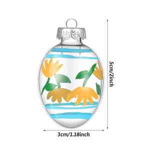 Bolas <span class=keywords><strong>de</strong></span> Vidrio Transparentes Pintadas a Mano, Adornos Colgantes <span class=keywords><strong>de</strong></span> Vidrio en Forma <span class=keywords><strong>de</strong></span> <span class=keywords><strong>Huevo</strong></span>, Decoraciones <span class=keywords><strong>de</strong></span> Huevos <span class=keywords><strong>de</strong></span> <span class=keywords><strong>Pascua</strong></span> <span class=keywords><strong>de</strong></span> Vidrio - Product Image 2