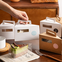 Boîte à emporter triangulaire en papier pour mousse au chocolat, tranches de gâteau, sandwichs, pâtisseries, différents types de desserts, emballage pour aliments cuits au four