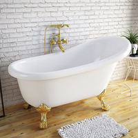Vente directe d'usine et vente en gros de baignoires impériales de style européen pour la maison, baignoires acryliques isolées et autoportantes, baignoires classiques.