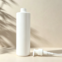 Botol Sampo PE 500ml Bentuk Bulat Ramping dengan Pompa Lotion untuk Kemasan Perawatan Tubuh, Warna Kustom OEM, Promo Hot Sale